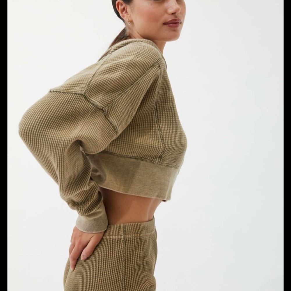Out From Under Felicity Thermal Cropped Hoodie XS